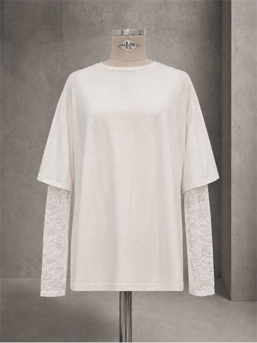 Tshirt con manica pizzo SUSY STAR | ST251182PANNA